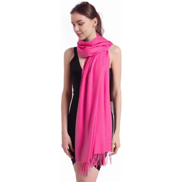 Scarf and Shawl - Soft Pashminas Wrap pink - Picture 5 of 5